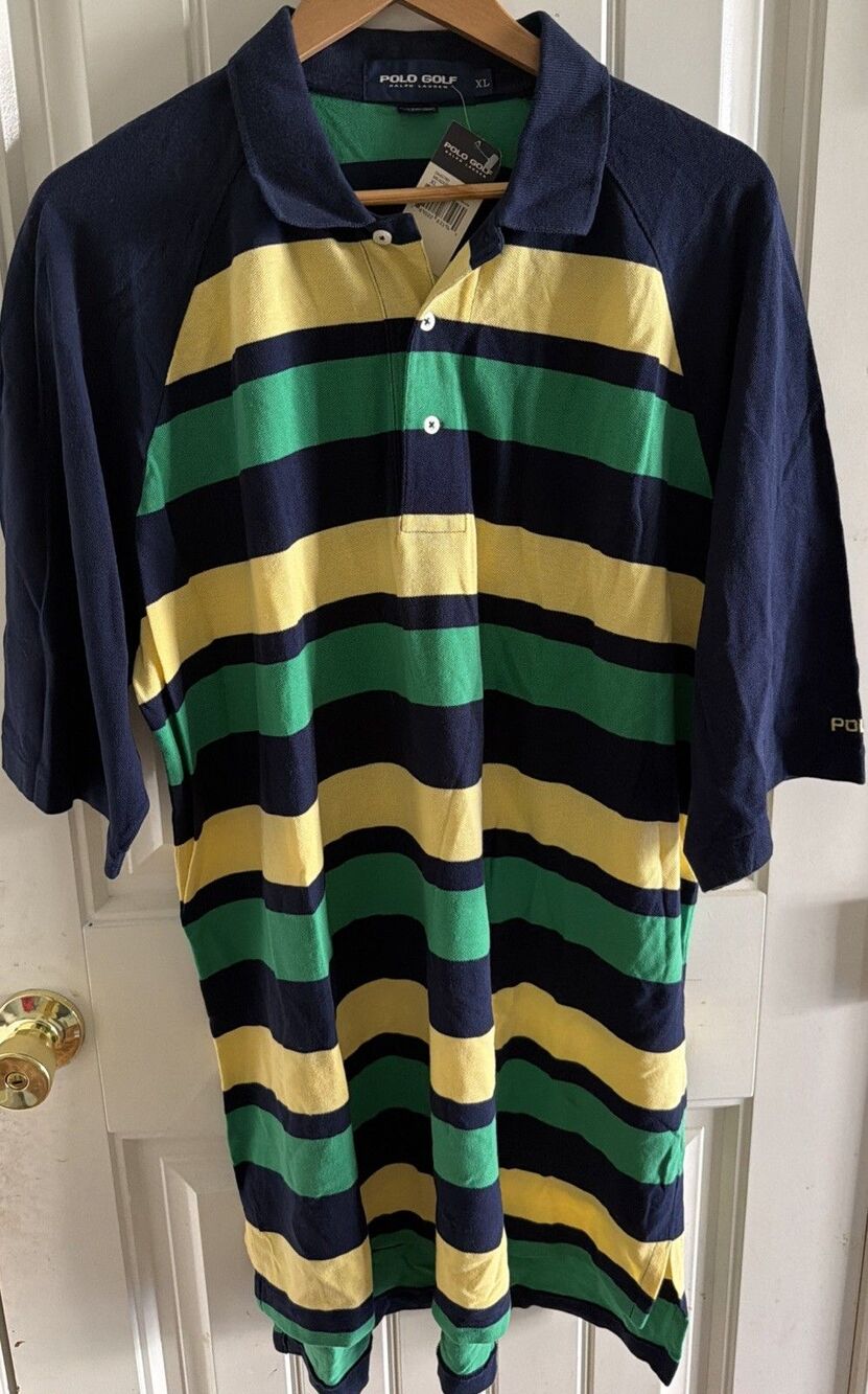 NWT POLO GOLF Ralph Lauren Shirt Men's Striped Nautical Long